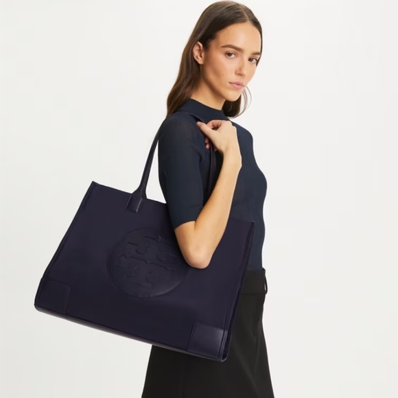 Brand new Tory Burch Navy Ella Tote - Picture 2 of 12